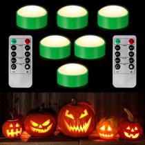 Riakrum Halloween Pumpkin Lights, 6 unidades de controle remoto LED com bateria