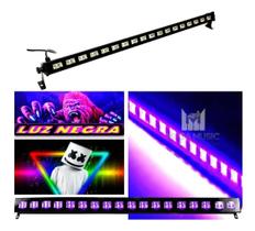 Ribalta Led Luz Negra Uv Efeito Neon 1 Metro 18 Leds