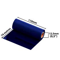 Ribbon 110x74 M - Misto ( cera/resina) Azul - Adeconex Etiquetas