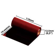 Ribbon 110x74 M - Misto ( cera/resina) Vermelho
