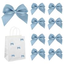 Ribbon Bow AIMUDI Dusty Blue Satin 1,2", 150 peças para artesanato