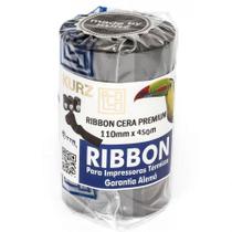Ribbon cera Premium para impressora térmica 110mmx450m - Pct com 1 rolo - Kurz