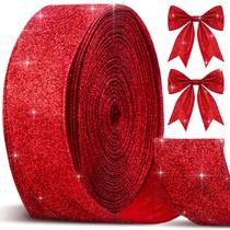 Ribbon Cindeer Christmas Red Glitter 6,3 cm x 45 m poliéster Ribbon Cindeer Christmas Red Glitter 6,3 cm x 45 m poliéster
