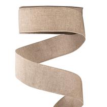 Ribbon IPEGtop Linen Wire Edge Serapilheira 2,5 cm x 45,72 m Natural Ribbon IPEGtop Linen Wire Edge Serapilheira 2,5 cm x 45,72 m Natural