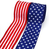 Ribbon LaRibbons Patriotic Wired 2,5 cm x 11 m 4 de julho Ribbon LaRibbons Patriotic Wired 2,5 cm x 11 m 4 de julho