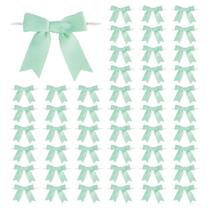 Ribbon Meseey, 50 peças, laços de gorgorão verde pastel de 8 cm