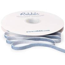Ribbon Ribbli Dusty Blue Velvet 0,95 cm x 22,86 m para artesanato