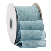 Ribbon Ribbonitlux Island Blue Burlap com fio 7,62 cm x 18,29 m