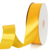 Ribbon TONIFUL Wide Satin Yellow 4cm x 91m para embrulho de presente