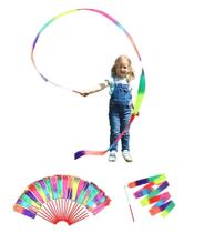 Ribbon Wands Dervea, pacote com 20 lembrancinhas de festa, Rainbow Kids Ribbon Wands Dervea, pacote com 20 lembrancinhas de festa, Rainbow Kids
