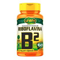 Riboflavina Vitamina B2 500mg Unilife 60 Cápsulas