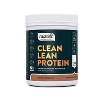 Rica Proteína Magra Limpa de Chocolate pela Nuzest - Pó de Proteína Vegana Premium, Pó de Proteína à Base de Plantas, Pó de Proteína de Chocolate, Laticínios Livres, Sem Glúten, Livre de OGM, Naturalmente Adoçado, 20 Porções, 1,1 lb