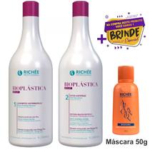 Richée Bioplástica Escova Progressiva Kit Profissional (2x1L) + Brind