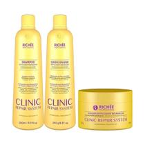 Richée Clinic Repair System Shampoo 250ml + Condicionador 250ml + Máscara 250g