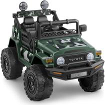 Ride On Car ELEMARA Toyota FJ40 12V 7AH para crianças com controle remoto verde Ride On Car ELEMARA Toyota FJ40 12V 7AH para crianças com controle remoto verde