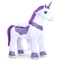 Ride-on Unicorn PonyCycle E413 para crianças de 4 a 8 anos com freio