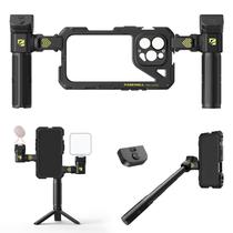 Rig Cage FREEWELL Genius para iPhone 16 Pro com tripé e monopé