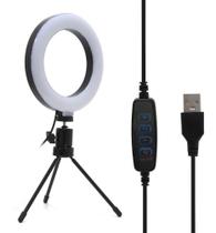Right Light Ring 16 Cm Led + Tripé 16 Cm Youtuber Tic Toc