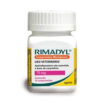 Rimadyl Anti-inflamatório mastigavél para Cães 75mg Zoetis 14 comprimidos
