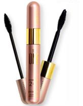 Rímel Máscara Cílios 2 Em 1 4D A Prova D'Água 15Ml Preto 6Un