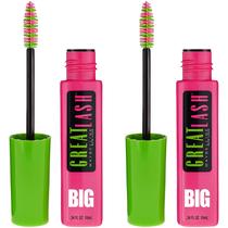 Rímel Maybelline Great Lash BIG, lavável, muito preto, pacote com 2