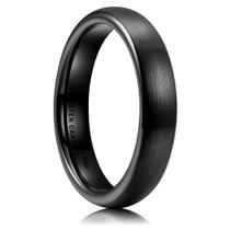 Ring King Will Basic em carboneto de tungstênio 4 mm preto tamanho 10