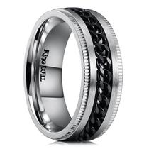 Ring King Will Intertwine Spinner de aço inoxidável de 8 mm para homens