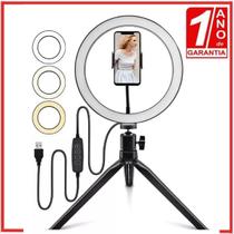 Ring Light 10" 26cm Iluminação Profissional Led Selfie Tripé