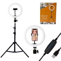 Ring Light 10 (26cm) + Tripé 160cm + PHONE CLIP + Ball Head