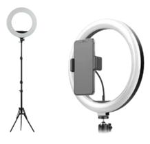 Ring Light 10' Completo Iluminador Portátil 26cm + Tripé 2m - Ring Fiil Light