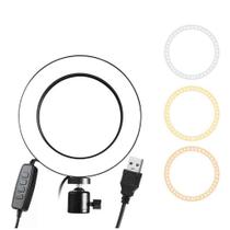 Ring Light 10" Profissional Anel de Led Luz 26cm Celular USB - Prana Dia