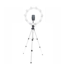 Ring Light 10 Soquetes E27 + Tripé 1,50m + Kit Selfie - MEGAPLAST
