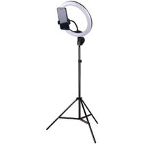 Ring Light 10 + Tripé 1,8m Iluminador 26cm com Tripé 120 Led