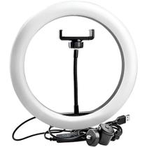 Ring Light 12 Led Usb Para Foto Vídeo Com Suporte Celular - Shopmix