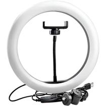 Ring Light 12 Polegadas para Foto e Vídeo com Aro de LED 10W Bivolt Preto