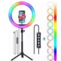 Ring Light 12'' Polegadas RGB Com Tripé 2.1m Iluminador