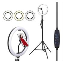 Ring Light 12 Polegadas Tripe com Suporte Celular 30cm