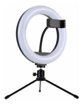 Ring Light 20cm 8 Pol + Tripé De Mesa + Suporte Celular - QG DOS PRODUTOS