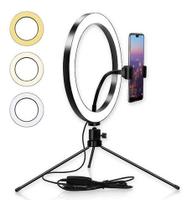 Ring Light 20cm 8 Pol + Tripé De Mesa + Suporte Celular Ring Light 20cm 8 Pol + Tripé De Mesa + Suporte Celular