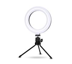 Ring Light 6 Led Com Tripé, 16Cm De Diâmetro
