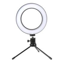 Ring Light 6 Led Tripé Ajustável Foto Vídeo Usb Bivolt