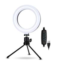 Ring Light 6,5 Polegadas com Tripé de Mesa e Suporte para Celular Iluminação Quente e Fria - 9H