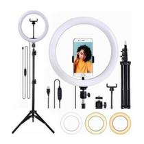 Ring Light Anel De Luz Led 10" 26cm Tripé Grande 2,1 Metros - B-max