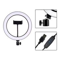 Ring Light Aro 10 Polegadas com Suporte LED Luz Foto Vídeo