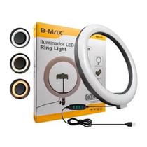 Ring Light B-MAX 10" BM-L03 26CM Suporte Celular e Câmera Luz p/ Foto ou Vídeo