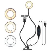 Ring Light cabo flexivel com suporte para celular e mesa