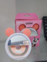 Ring light com espelho para celular
