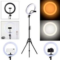 Ring Light Completo Iluminador Portátil 26cm Com Tripé