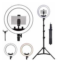 Ring Light Completo Iluminador Portátil 26Cm Com Tripé Ring Light Completo Iluminador Portátil 26Cm Com Tripé