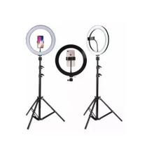 Ring Light Completo Iluminador Portátil 26cm + Tripé 2m Top - Selfie Pro